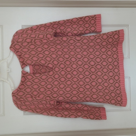 DOLCE VITA CORAL & METALLIC GOLD SWEATER - Picture 6 of 9